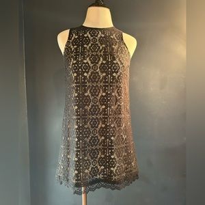 Sweet black lace lined dress